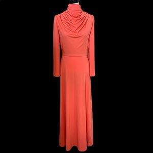 Vintage 1970s High Cowl / Turtle Neck Disco Maxi